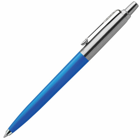 Ручка шариковая PARKER "Jotter Plastic CT", корпус синий, детали из нержавеющей стали, блистер, синя