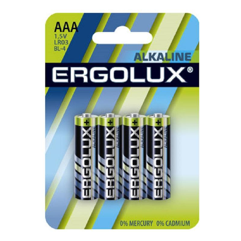 Батарейка Ergolux Alkaline BL4  AAA/LR03 (LR03 BL-4) 4шт/уп