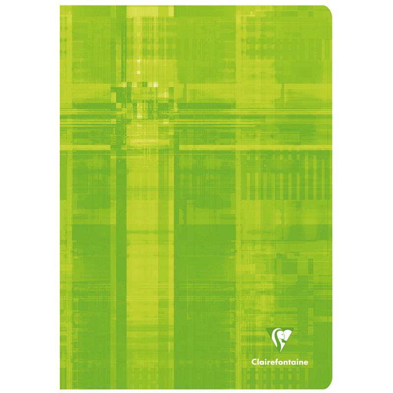 Тетрадь 48л., А4, клетка Clairefontaine, 90г/м2, глянцевая ламинация, зеленая