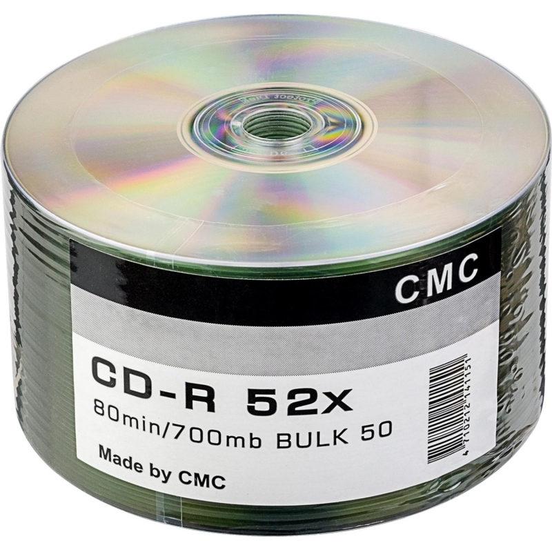 Диск CD-R CMC 700 МБ 52x bulk CMCCDRB50 (50 штук в упаковке)