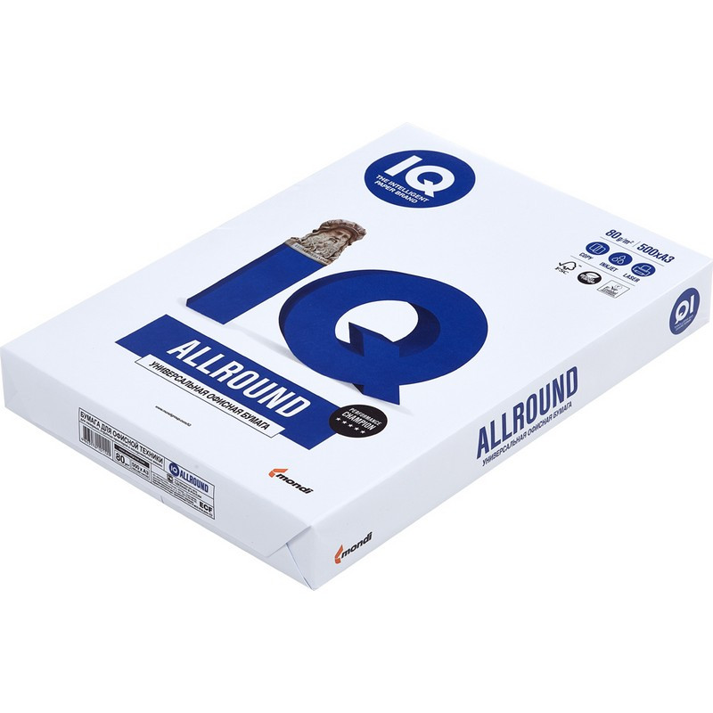 Бумага IQ Allround (А3, марка В, 80 г/кв.м, 500 л)