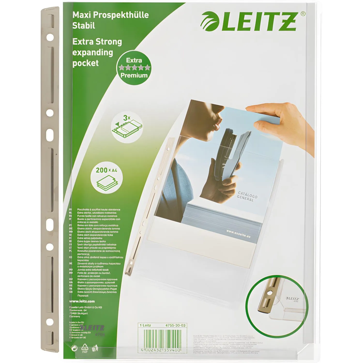 Папка файл-вкладыш А4 расширен, 170 мкм мет.перф. 47553003/16234