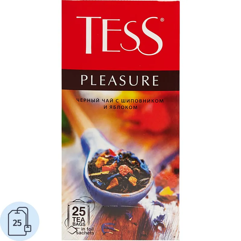 Чай Tess Pleasure черный фруктовый 25 пакетиков