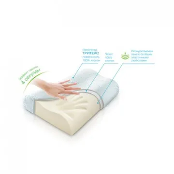Подушка ортопедическая под голову с эффектом памяти TRELAX RESPECTA