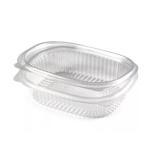 Одноразовый контейнер овальный 350 мл, С КРЫШКОЙ, ЮП-РКС, КОМПЛЕКТ 360 шт., прозрачный, ПЭТ, ЮУПМ600