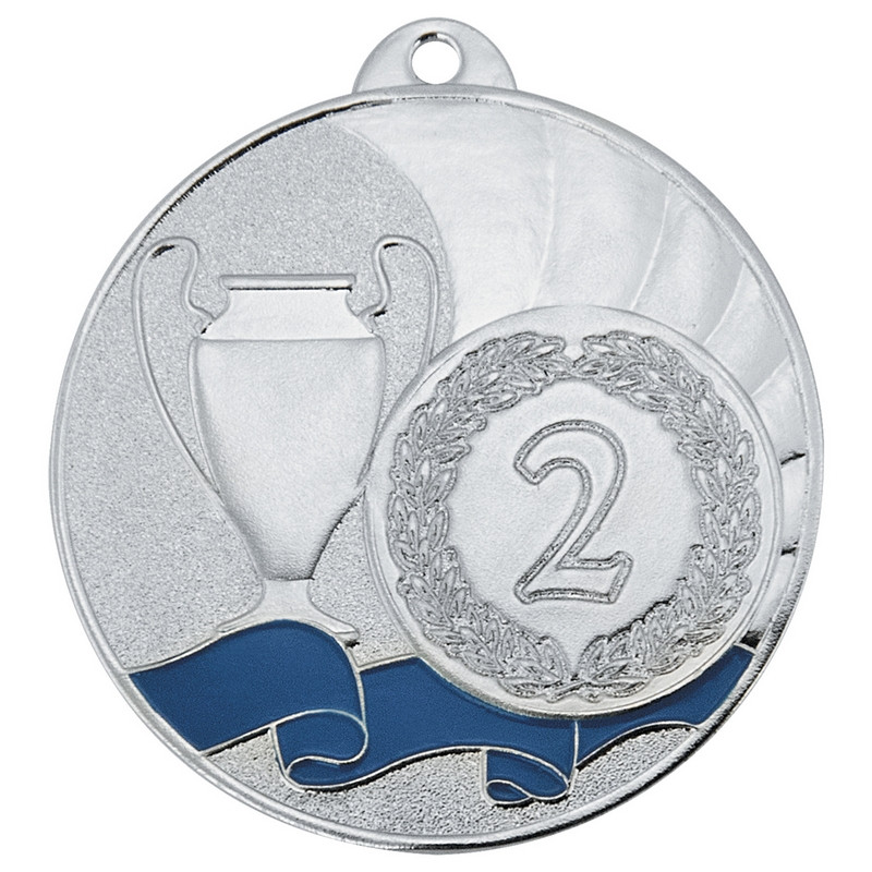 Медаль 2 место 50 мм серебро DC#MK281b-S
