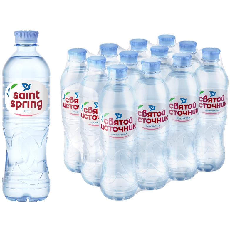 Вода Святой Источник, ПЭТ, 0,5л*12, негазированная(Р207656 *12)(S620035)
