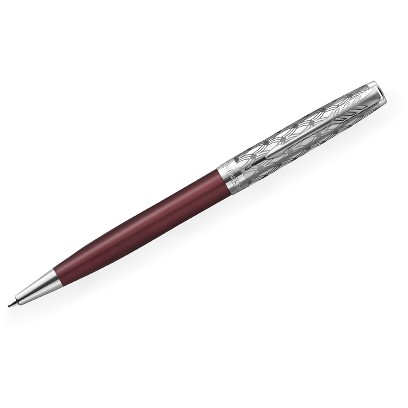 Ручка шариковая Parker "Sonnet Metal & Red Lacquer СT" черная, 1,0мм, поворот., подарочная упаковка