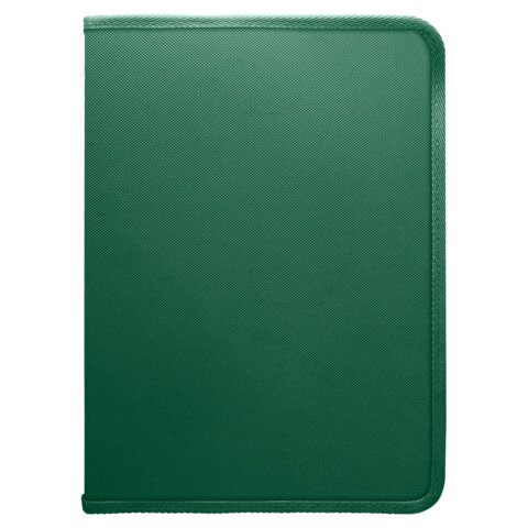 Папка объемная на молнии пластиковая на 4 кольцах, 35 мм, А4, BRAUBERG PIXEL, темно-зеленая, 0,7 мм, 273079