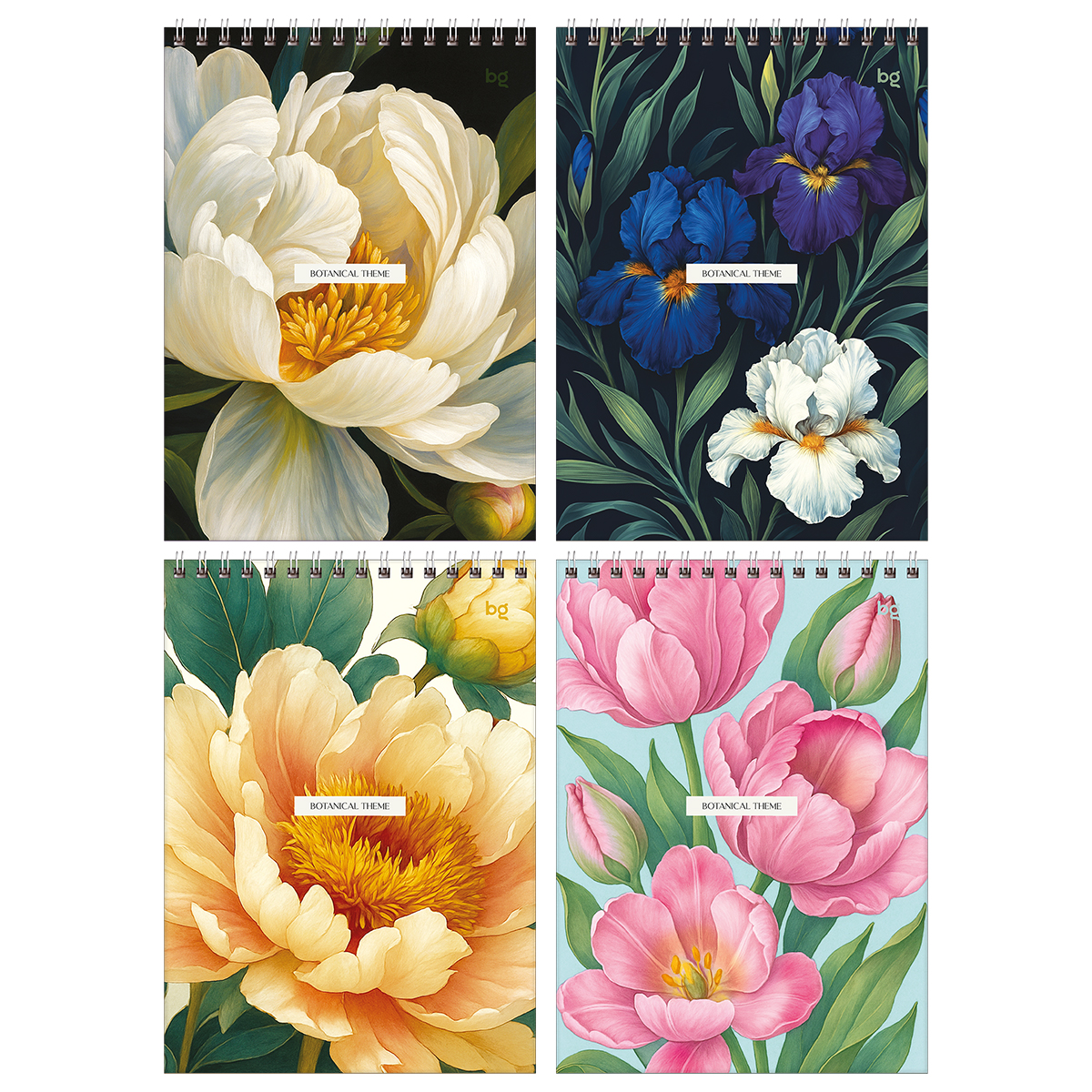 Блокнот А5 60л. на гребне BG "Botanical theme"