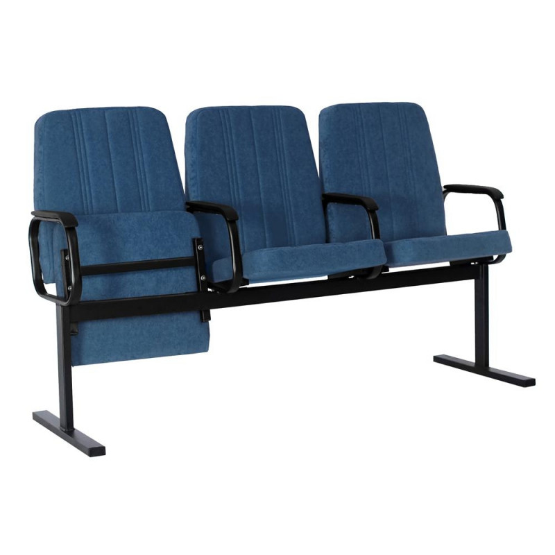 Многоместная секция UD_София 3 секции КМ6-03 синий Алькала 22/черный металл