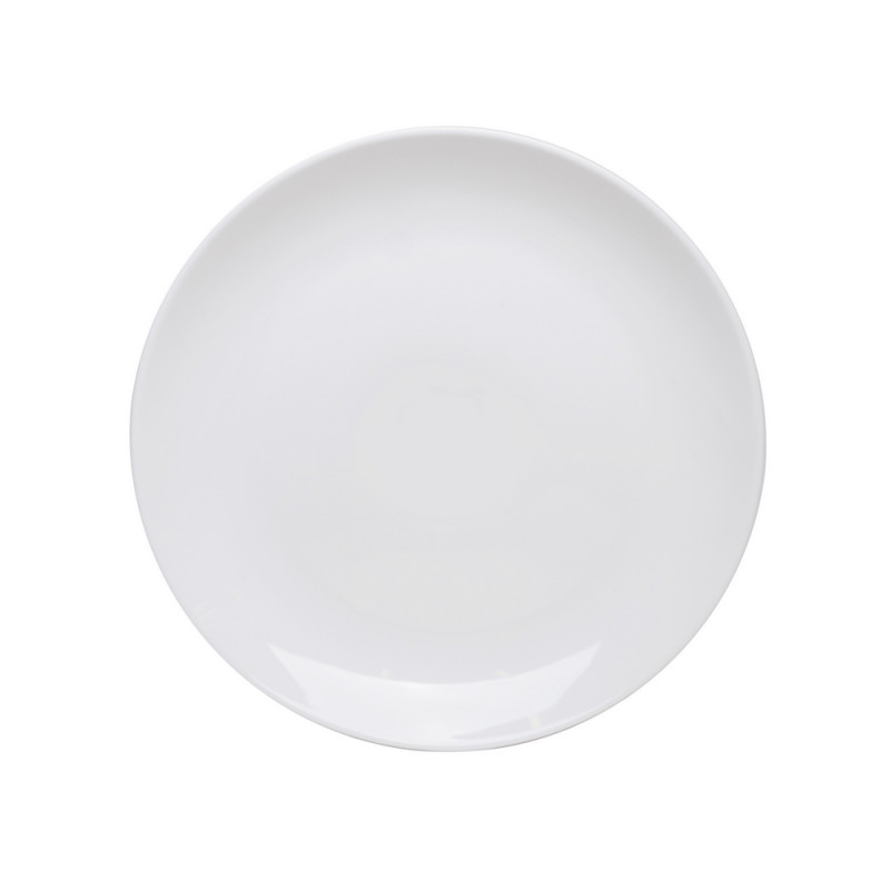 Тарелка обеденная 25,5см фарфор Royal White белая TUDOR (TU2204-4)