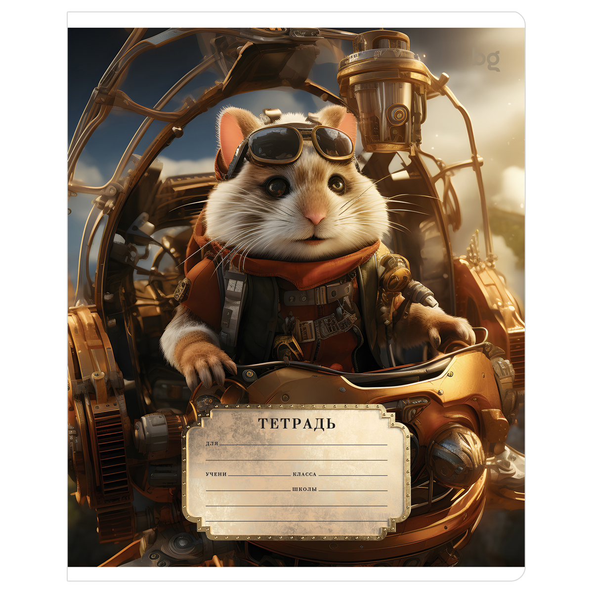 Тетрадь 12л., клетка BG "Стимпанк"