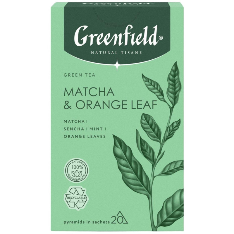 Чай Greenfield Natural Tisane Matcha & Orange Leaf зеленый, 20пак 1754-08