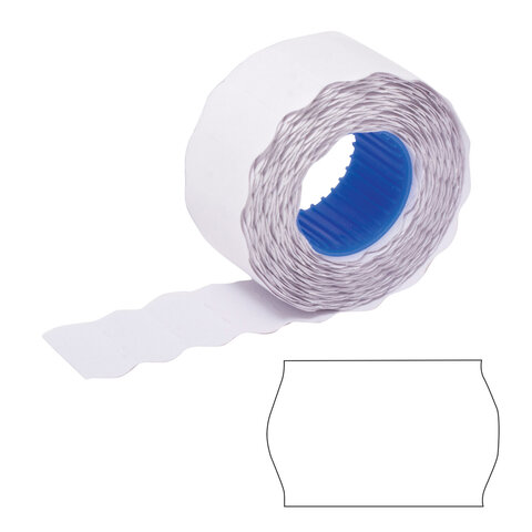 Этикет-лента 26x12 мм, волна, белая, КОМПЛЕКТ 10 рулонов по 1000 этикеток, 117549 Этикет-лента 26x12 мм, волна, белая, КОМПЛЕКТ 10 рулонов по 1000 этикеток, 117549