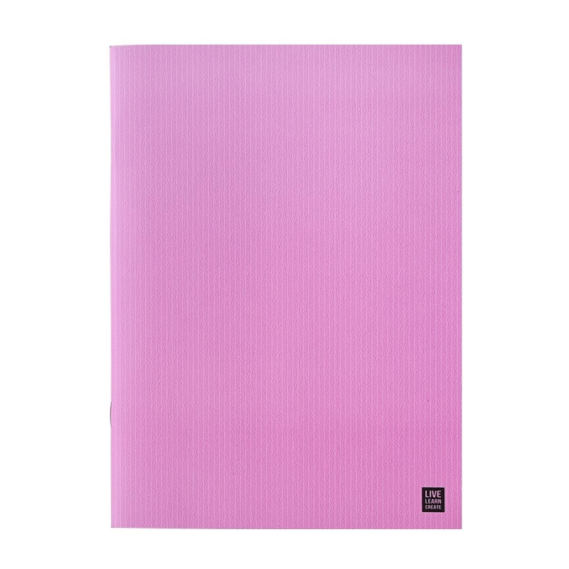 Бизнес-тетрадь А5, 40л. клетка, скрепка, 150х210мм Color розовый N2040