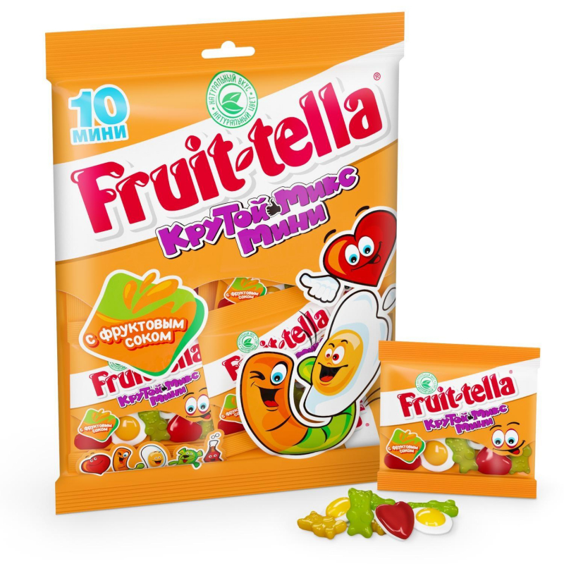 Мармелад жевательный Fruittella Крутой Микс Мини, 10шт по 20г 8253944