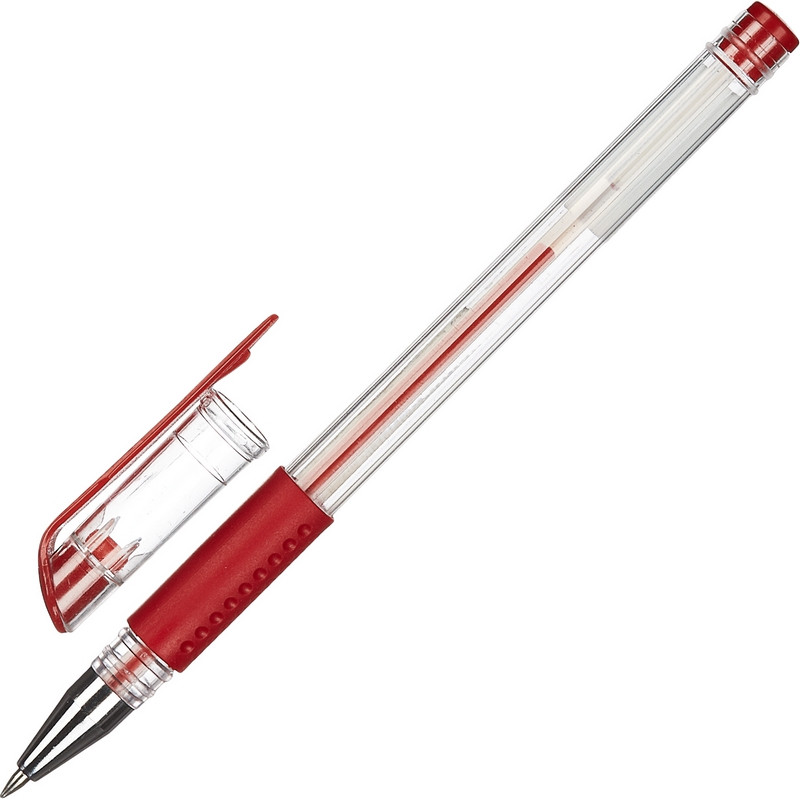 Ручка гелевая неавтоматическая Attache Economy красный стерж., 0,3-0,5 мм