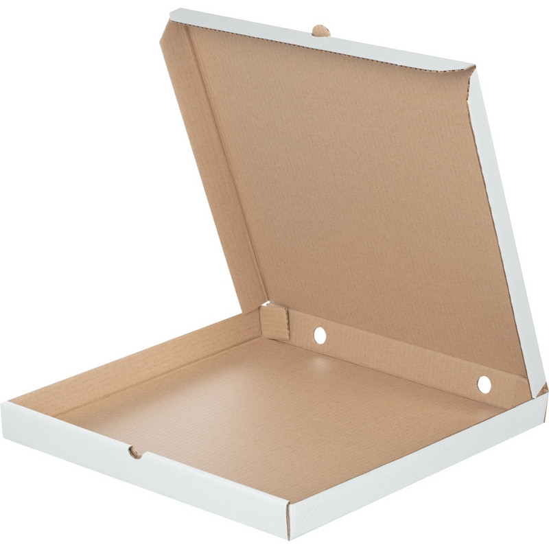 Короб картонный для пиццы 420х420х40мм Т-23 беленый 10шт/уп