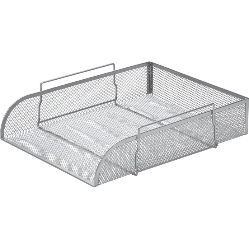 Лоток для бумаг горизонт., металл. сетка, выс.83мм, (серебро)