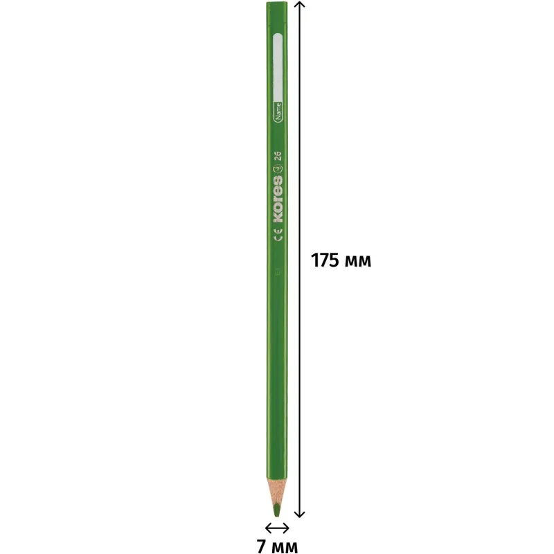 Карандаши цветные 12цв 3-гран,точилка,тубус Kores 93313