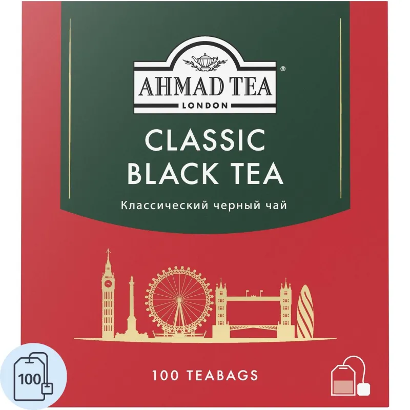 Чай Ahmad Tea классический черный 100 пакетиков
