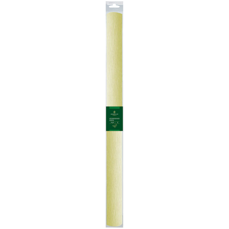 Бумага крепированная Greenwich Line, 50*250см, 32г/м2, шампань, в рулоне, пакет с европодвесом