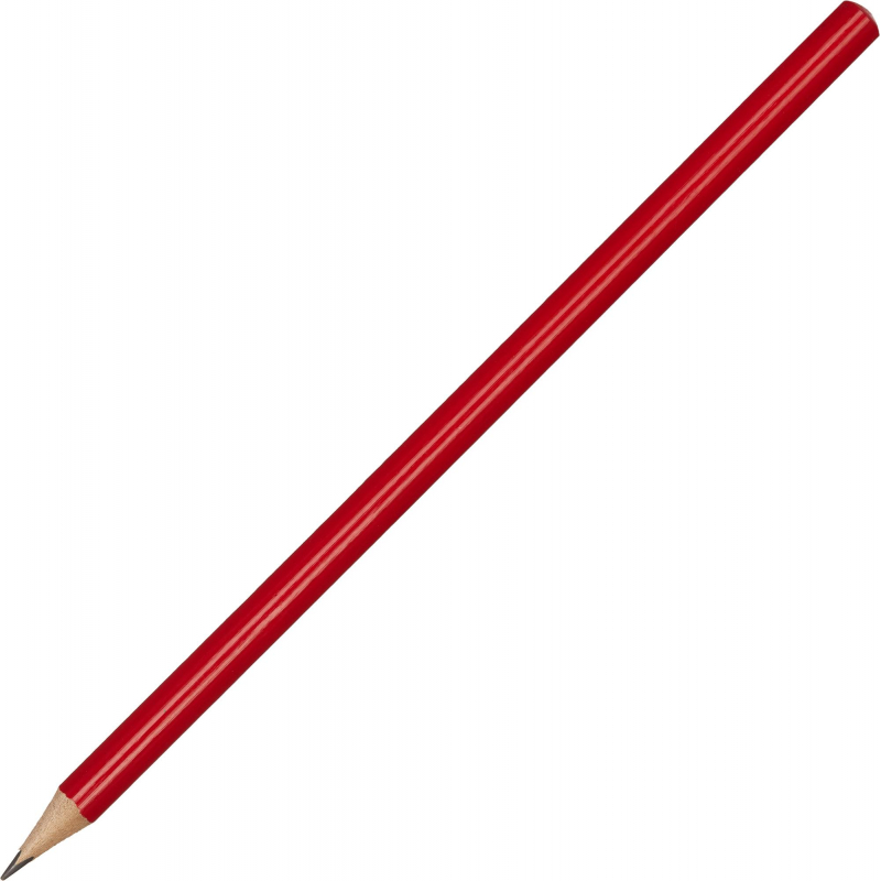 Карандаш чернографитный Attache, 177 мм трехгр., HB, красный корп. под лого