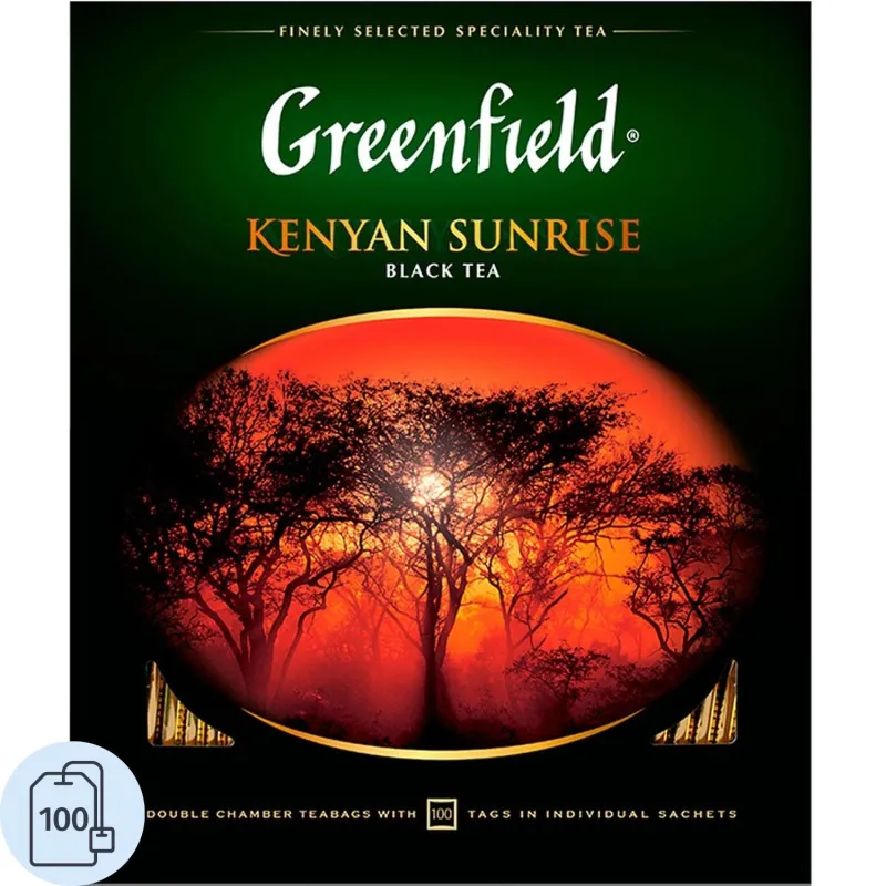 Чай Greenfield Kenyan Sunrise черн.фольгир. 100 пак/уп