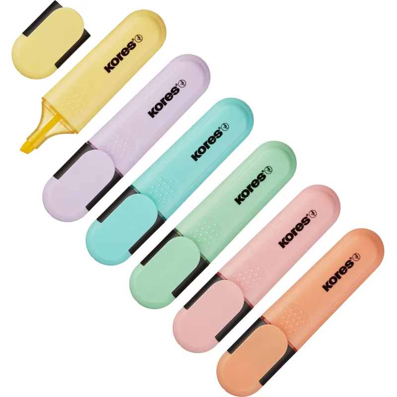 Набор текстовыделителей Kores Bright Liner Plus (толщина линии 0.5-5 мм, 6 цветов)