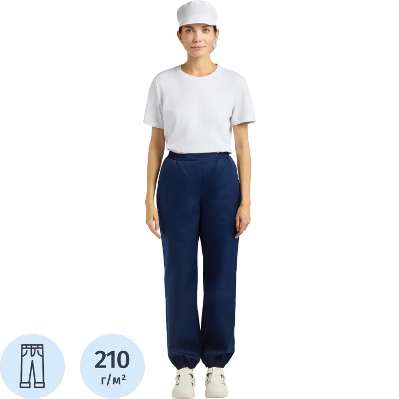 Брюки для пищевого пр-ва универс. у17-БР ХАССП (ср)син (р.56-58) р.182-188