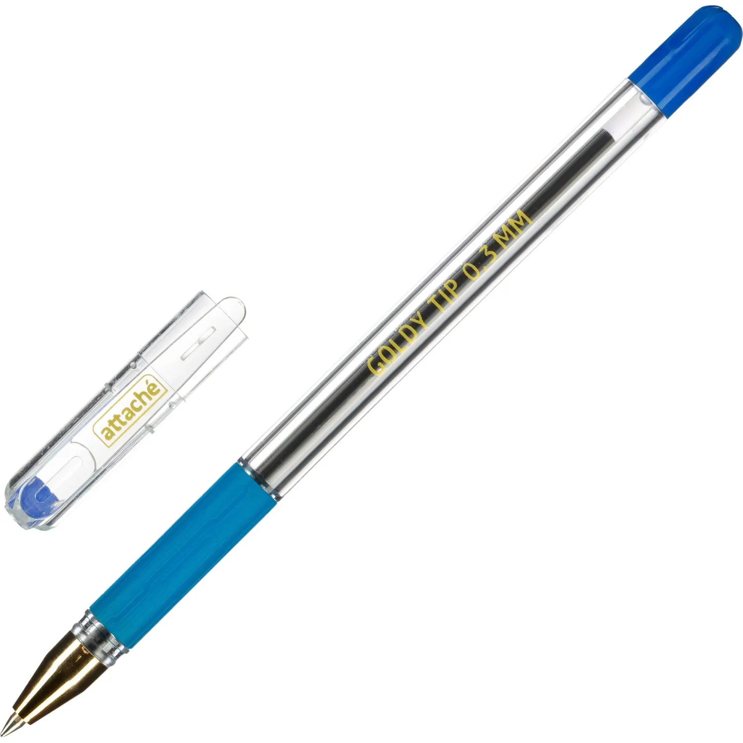 Ручка шариковая неавтоматическая Attache Goldy Tip синяя (толщина линии 0.3 мм)