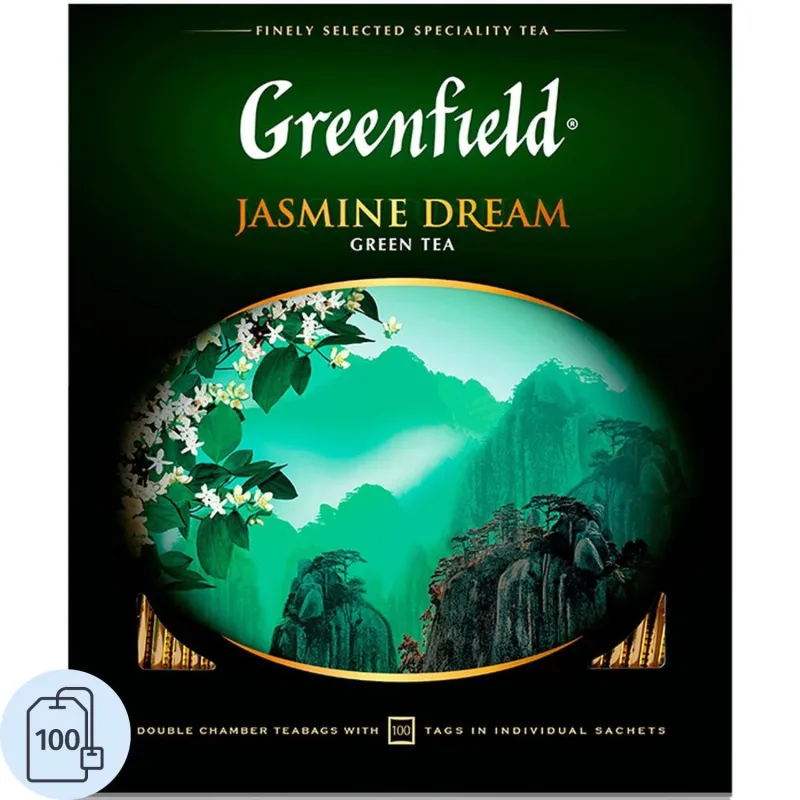 Чай Greenfield Jasmin Dream зеленый,100пак/уп