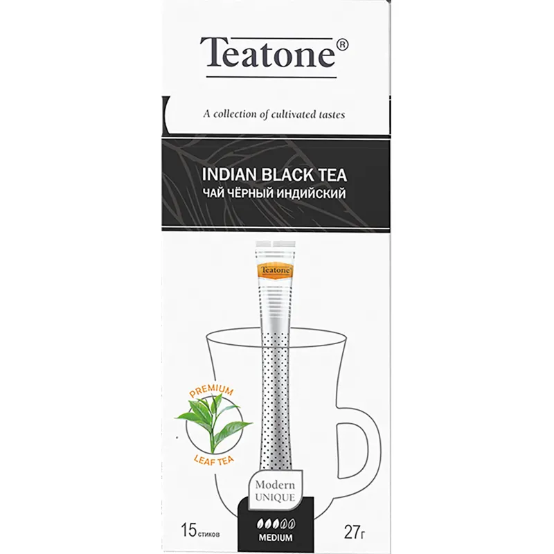 Чай Teatone черный в металл.стике 15шт/уп.