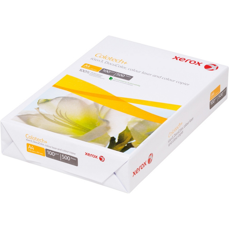 Бумага для цв.лазер.печ. XEROX COLOTECH PLUS (А4,100г,170CIE%) пачка 500л.