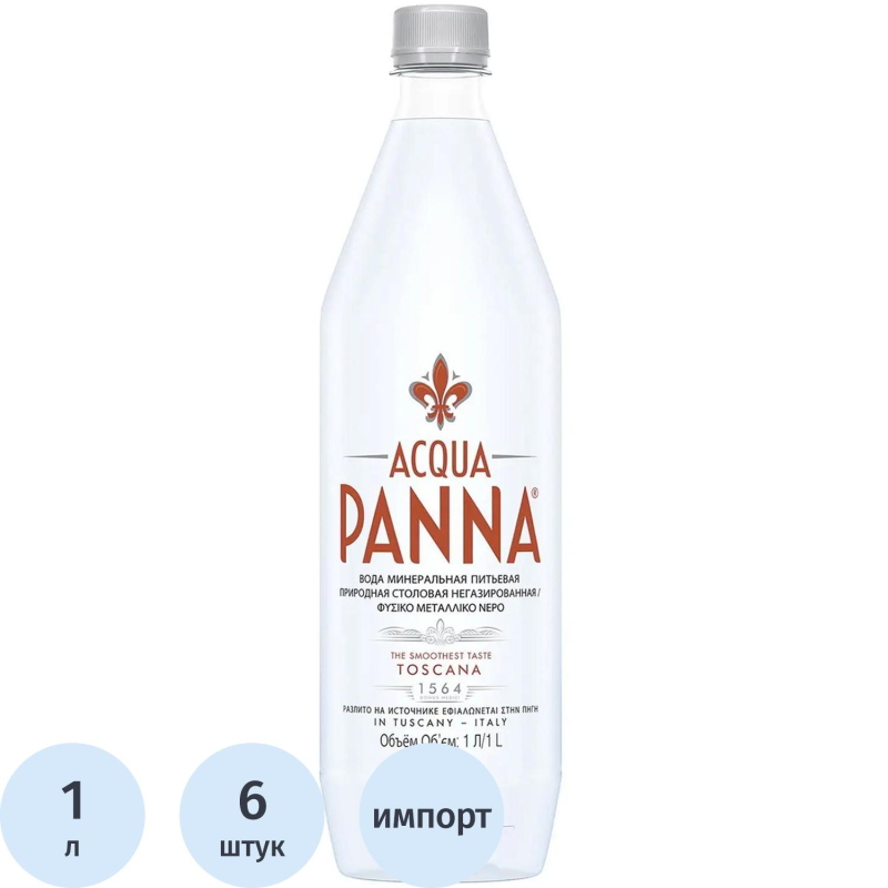 Вода минеральная Acqua panna ПЭТ 1 л