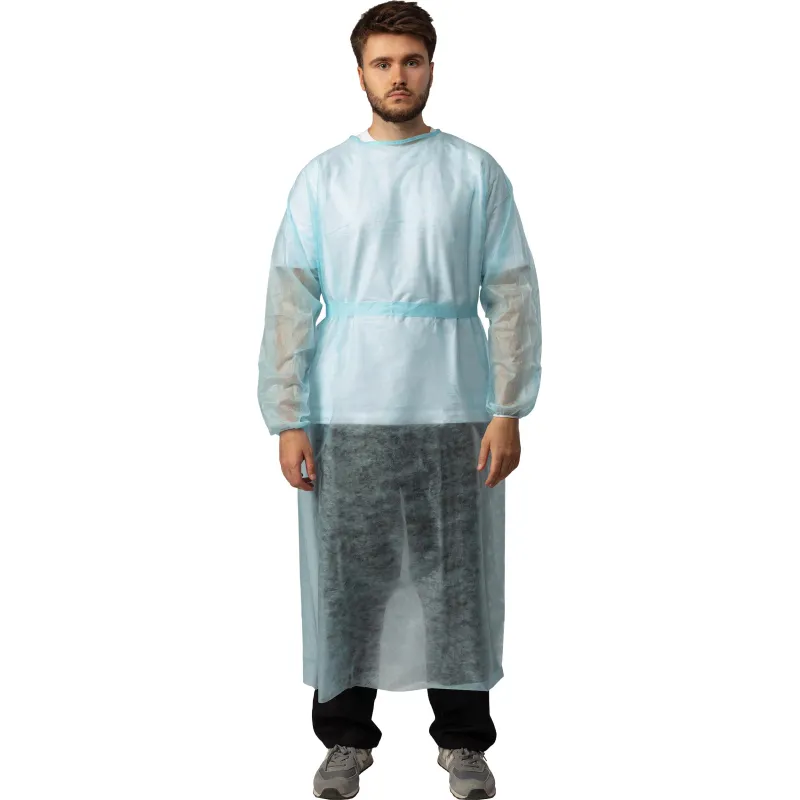 Халат хирург. н/с, рук.рез, дл.140 см, пл.25, р.48-54,голуб. 5шт./уп,5115/5