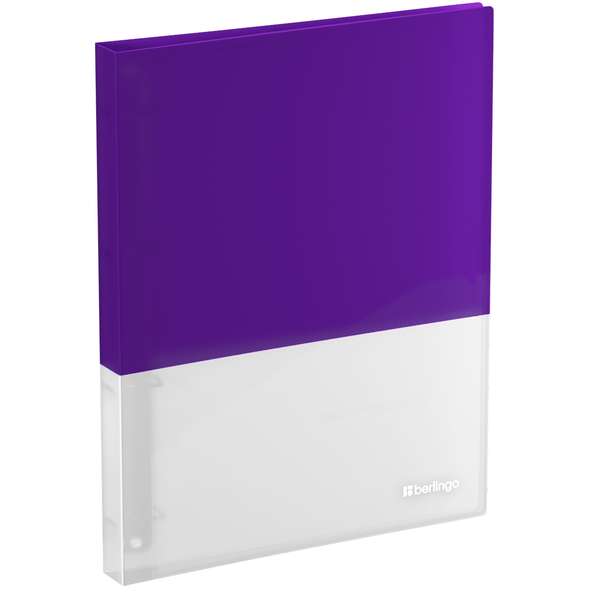 Папка на 4 кольцах Berlingo "Semicolor" А4, 24мм, 700мкм, D-кольца, с внутр. карманом, сиреневая, софт-тач