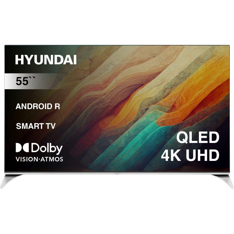 Телевизор Hyundai H-LED55QBU7500, UHD, QLED, смарт (Android TV)