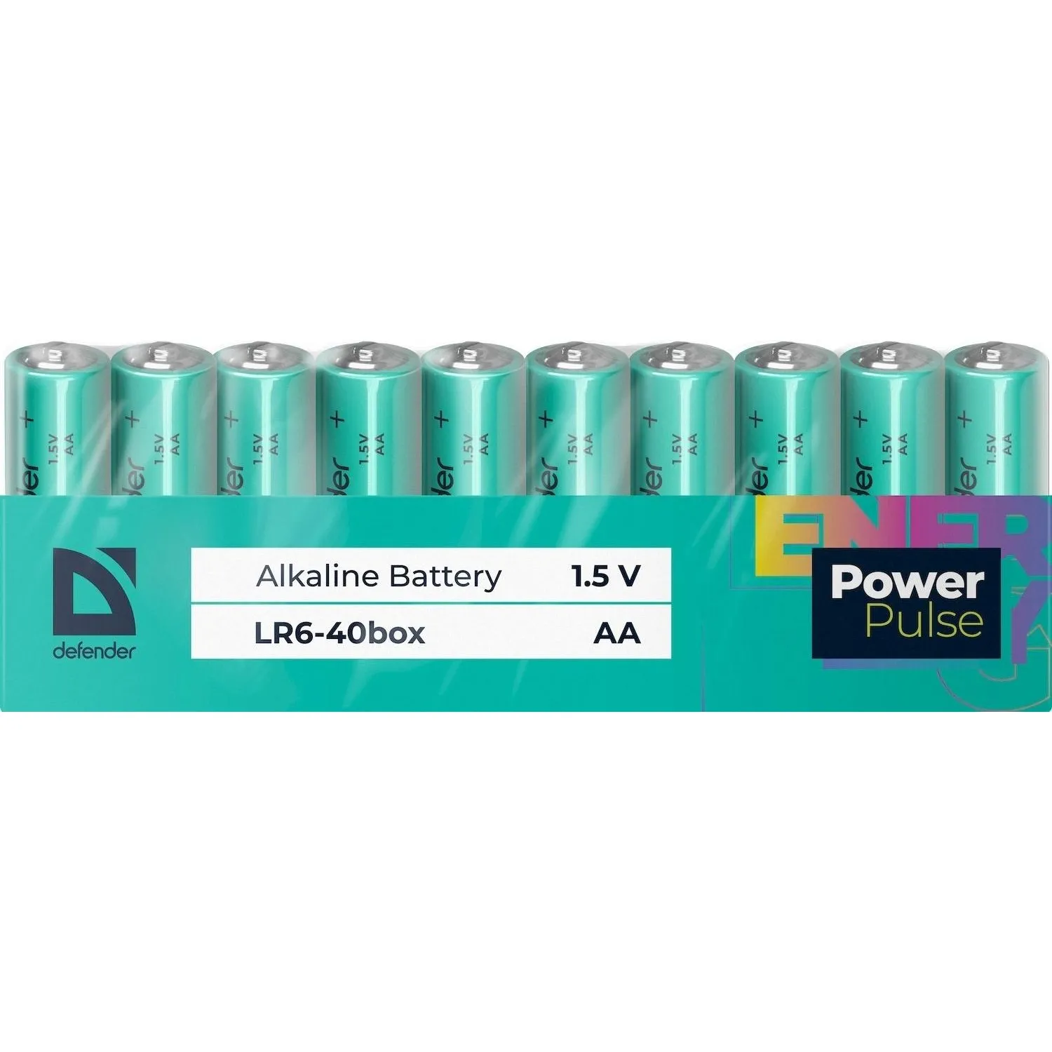 Батарейка AA пальчиковая Defender PowerPulse (40 штук в упаковке)