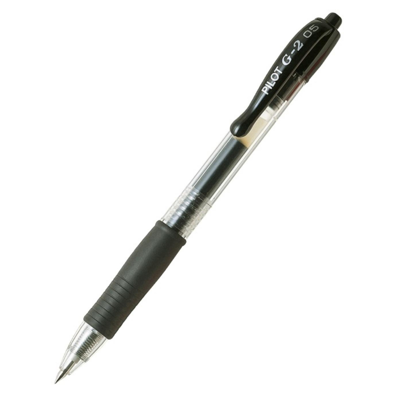 Ручка гелевая автоматическая PILOT BL-G2-5 резин.манжет.черная 0,3мм Япония