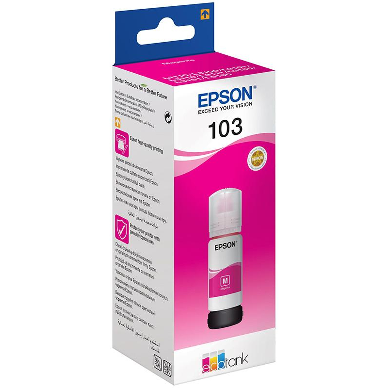 Контейнер с чернилами Epson 103 C13T00S34A пурпурный оригинальный