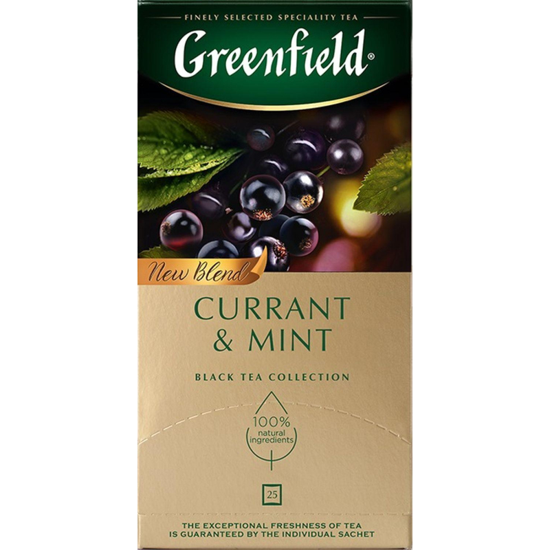 Чай Greenfield Currant and Mint черный 25 пакетиков