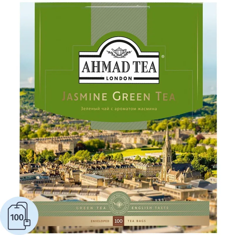 Чай Ahmad Green Jasmine Tea зеленый 100пак/уп