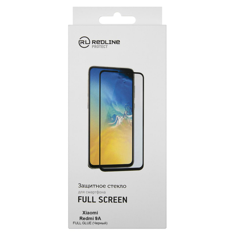 Защитное стекло Xiaomi Redmi 9A/9C, FS FG, Red Line, чер, УТ000021561