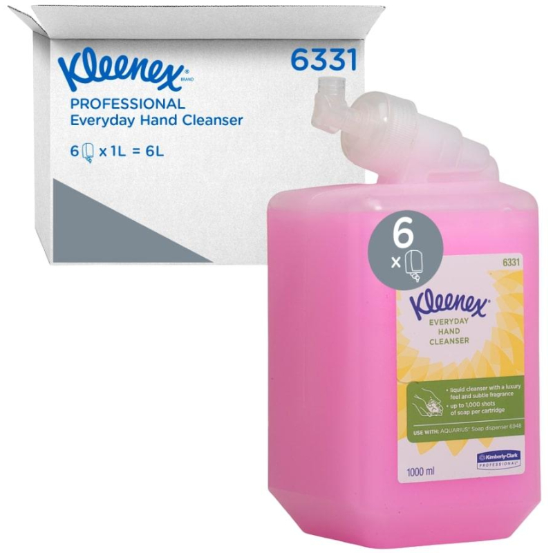 Картридж с жидким мылом Kimberly Clark Kleenex Everyday Use 6331 лосьон для рук 1 л (6 штук в упаков