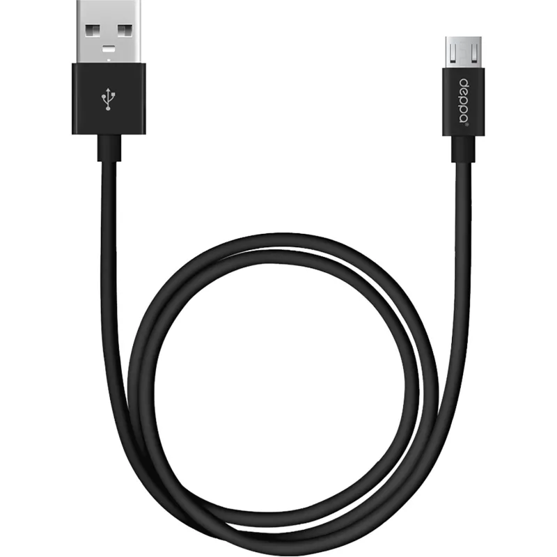 Кабель Deppa USB - microUSB, 2m, черный