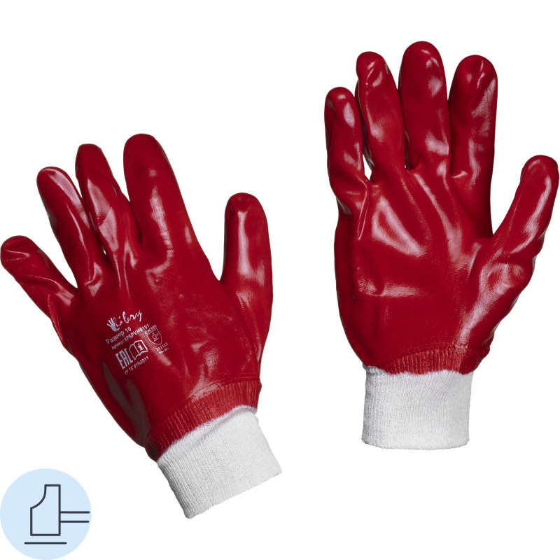 Перчатки защитные ГранатLibry х/б полн.ПВХ покрыт KPSPVH0101 р.XL(12пар/уп)