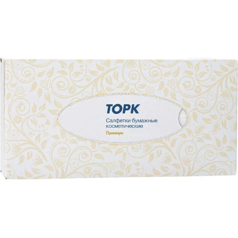 Салфетки косметические Tork F1 2-слойные белые (100 штук в упаковке)