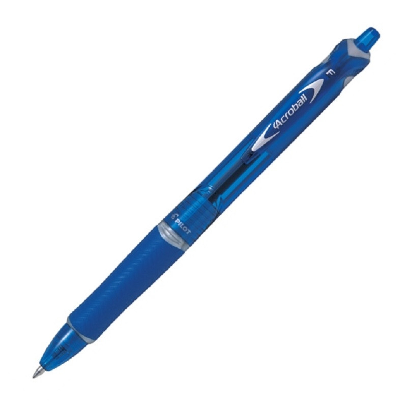 Ручка шариковая автоматическая PILOT Acroball резин.манжет син 0,28мм ЭКО